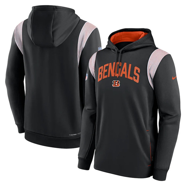 Mens Cincinnati Bengals Black Sideline Stack Performance Pullover Hoodie,We sell and wholesale Mens Cincinnati Bengals Black Sideline Stack Performance Pullover Hoodie on line form chian!
